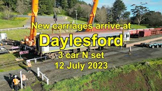 N set arrives at Daylesford tourist railway July 2023 [upl. by Rosetta71]