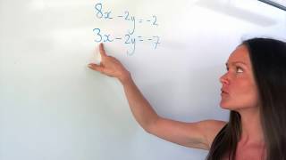 The Maths Prof Solve Simultaneous Equations part 1 by elimination [upl. by Patience]