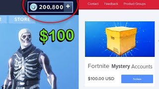 Whats inside a 100 Mystery Fortnite Account [upl. by Nylidam]