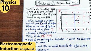 10 Motional electromotive force Electromagnetic induction class 12 Physics Neet physics Jee [upl. by Lempres191]