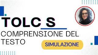 SIMULAZIONE TOLC S Scienze test comprensione del testo [upl. by Duntson]