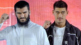 Dmitry Bivol vs Artur Beterbiev • FULL GRAND ARRIVALS • Saudi Arabia  DAZN Boxing [upl. by Maxma]