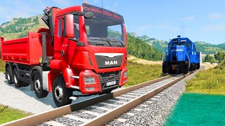 Realistic Long Trailer Truck Transport Car Portal Trap Rescue  BeamNGdrive [upl. by Karp]