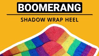 How to knit boomerang  shadow wrap heel Knitting tutorial [upl. by Colby]