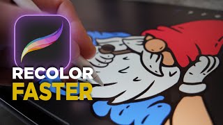 How to RECOLOR Your Art in Procreate [upl. by Anaigroeg]