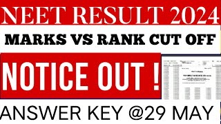 NEET ANSWER KEY 2024 NEET 2024 RESULT DATENEET 2024 CUT OFF  NEET 2024 LATEST NEWS YODAY [upl. by Morvin]