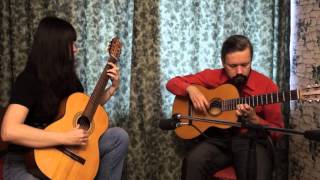 Ievan Polkka traditional finnish tune guitar duo [upl. by Bertine]