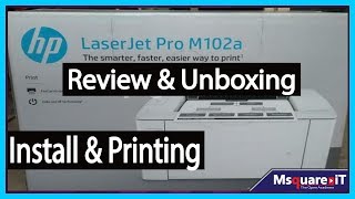 HP Laserjet Pro M102a Install  Review and Print Page  HP Laserjet Pro M102A  Review  Msquare iT [upl. by Dugan]