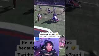 HE DROPPED THE INTERCEPTION BECAUSE HE WAS BALD 😂shorts youtubeshortstrending viral subscribe [upl. by Llednor894]