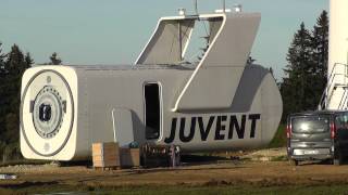 Montage dune éolienne Juvent à MontCrosin [upl. by Atyekram628]