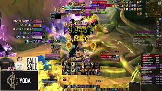 The Everbloom 28 Tyrannical feat buffed shadow priest Prot pala POV [upl. by Ettenauq]