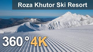 Rosa Khutor Ski Resort Southern slope Sochi Russia 360 video in 4K [upl. by Harald]