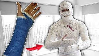 I Mummified My Entire Body With SOLID PLASTER CAST [upl. by Helmer]