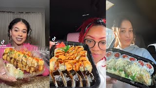 SUSHI 🍣 MUKBANG ASMR  TIKTOK FOOD COMPILATION  LUNA ASMR [upl. by Henri511]