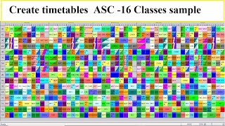 How to create timetables using ASC timetable ENGLISH tutorial 16 Classes demonstration [upl. by Saba]