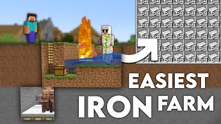 Minecraft EASY IRON FARM  119 Iron Farm Tutorial [upl. by Pippy]