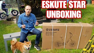 Eskute Star Ebike Pedelec Fatbike Unboxing Montage Elektro Faltrad Klapprad mit 20 Zoll Fat Reifen [upl. by Kciwdahc]