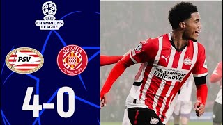 PSV vs Girona Samenvatting 40 UEFA Champions League 2024 psv girona [upl. by Rabka]