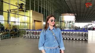 Shefali Jariwala Airrves AT Mumbai AIRPORT  viral viralvideo entertainment shefali youtube [upl. by Atilahs678]