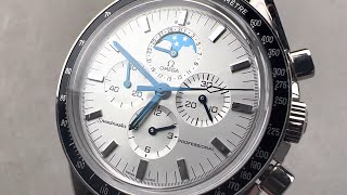 Omega Speedmaster Professional Moonwatch Moonphase white gold 36893031 Omega Watch Review [upl. by Ettevi]