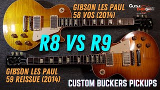 Gibson Les Paul 2014 R8 VOS VS R9 Reissue Custom Buckers Pickups [upl. by Amaty]