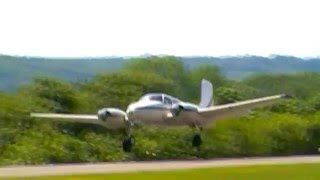 Beech Twin Bonanza Taxi amp Takeoff [upl. by Allez]