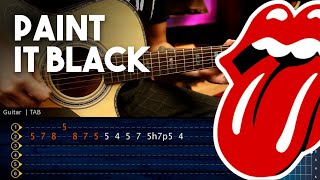 PAINT IT BLACK  The Rolling Stones GUITAR TAB  Guitarra Cover SUPER FACIL  Christianvib [upl. by Wales626]