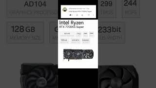 Intel Ryzen RTX 7700KS Super  W Specs nvidia pcgaming rtx gaming [upl. by Levinson]