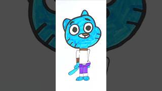 Drawing Darwin Gumball  The Amazing World of Gumball shorts drawing [upl. by Gibert]