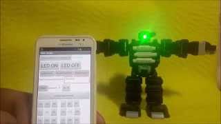 Android controlled iSOBOT Arduino BluetoothtoIR Bridge [upl. by Alaj537]