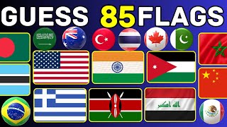 🤔Guess The 85 Flags🚩 By Gk Pear  flag 🌍🚩🎉 [upl. by Limay]