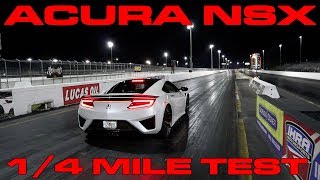 2017 Acura NSX 14 Mile Testing before Tesla Model S P100D Race  Can it run 10s [upl. by Bartle]