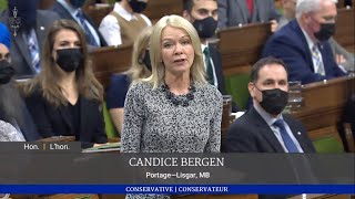 Candice Bergen questions Trudeaus response to the Canadian Freedom Convoy [upl. by Frank979]