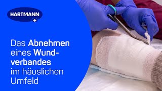 Das Abnehmen eines Wundverbandes im häuslichen Umfeld [upl. by Lind]