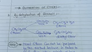 Alcohol Phenol and Ether Class 12 Chemistry  Preparation of Ethers  CBSE NEET JEE [upl. by Enirod]