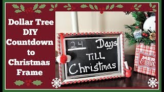 Dollar Tree DIY🎄 Countdown to Christmas🎄 Frame Decoration [upl. by Animehliw]