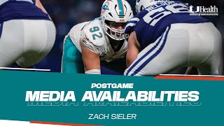 DT Zach Sieler meets with the media after MIAvsIND  Miami Dolphins [upl. by Phonsa]