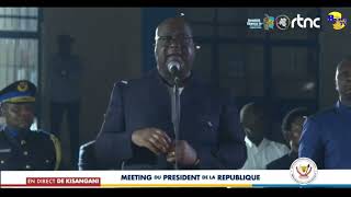 Kisangani Meeting du Président Félix TSHISEKEDI à KISANGANI ce 22 octobre 2024 [upl. by Bauer]