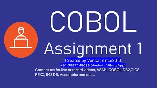 COBOL Assignment 1  Mandatory Divisions Optional Divisions DISPLAY STOP RUN [upl. by Chil]