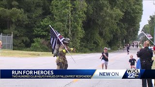 Firefighters police officers run to raise money for families of fallen first responders [upl. by Bowyer]