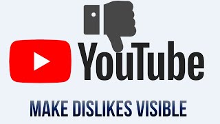 How To Restore The Dislike Button On YouTube  Make It Visible Again [upl. by Sirrap]