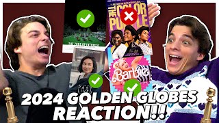 2024 Golden Globe Nominations REACTION theyre actually good [upl. by Airtap638]