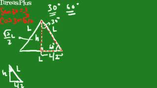 Deducción de los valores de seno coseno y tangente para los ángulos de 30 y 60 grados [upl. by Loyce367]