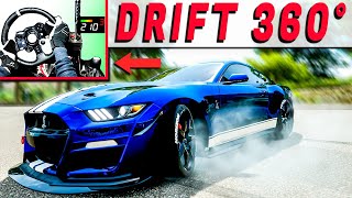 HOW TO DO 360 DRIFT Mustang Shelby GT500 Forza Horizon 4 Steering Wheel Gameplay [upl. by Fidelio]