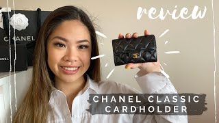 CHANEL CLASSIC LAMBSKIN CARDHOLDER  REVIEWCHAT [upl. by Pickard992]