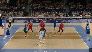 Volleyball Italy Simone Giannelli setting Italy  Poland 2024 Paris Olympics [upl. by Ennyrb78]