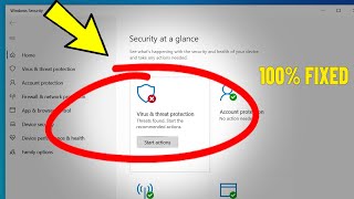 Fix Virus amp threat protection quot start actions quot in Windows 10 11  How To Solve Start Actions Error [upl. by Enylecoj]