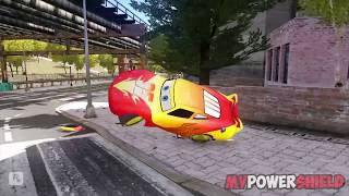 Flash Skin Lightning McQueen Crash Testing  GTA IV [upl. by Friedrich]