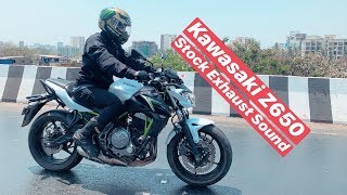 Kawasaki Z650  Stock Exhaust Note Underbelly Exhaust [upl. by Acinoryt118]