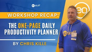 Workshop Recap The One Page Productivity Planner by Chris Kille [upl. by Akimyt]